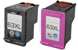 HP 63XL Ink Cartridges,  F6U64AN#140, F6U63AN#140